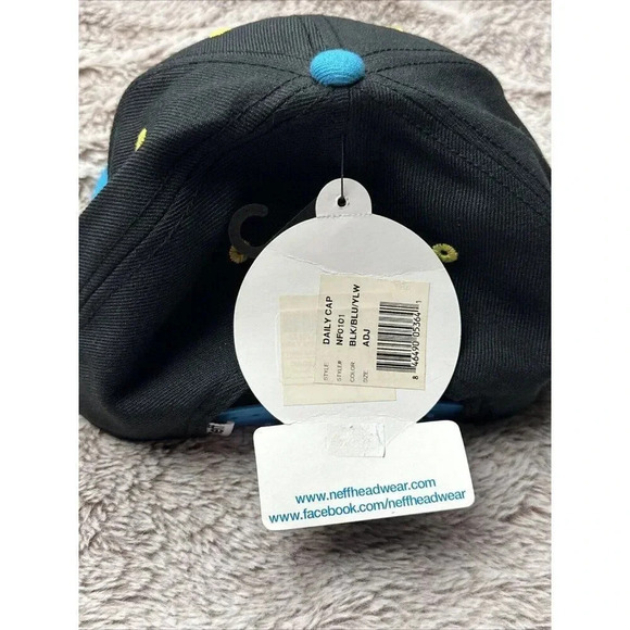 Neff Hat Cap Snapback Black Blue One Size Adjustable  Casual - Picture 7 of 14